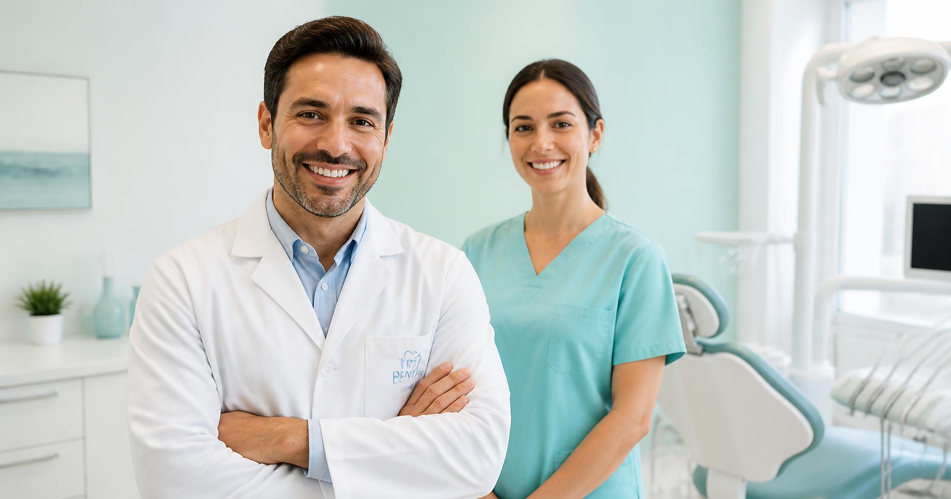 Healthy Dentals lead dentist and clinical nurse in a treatment room